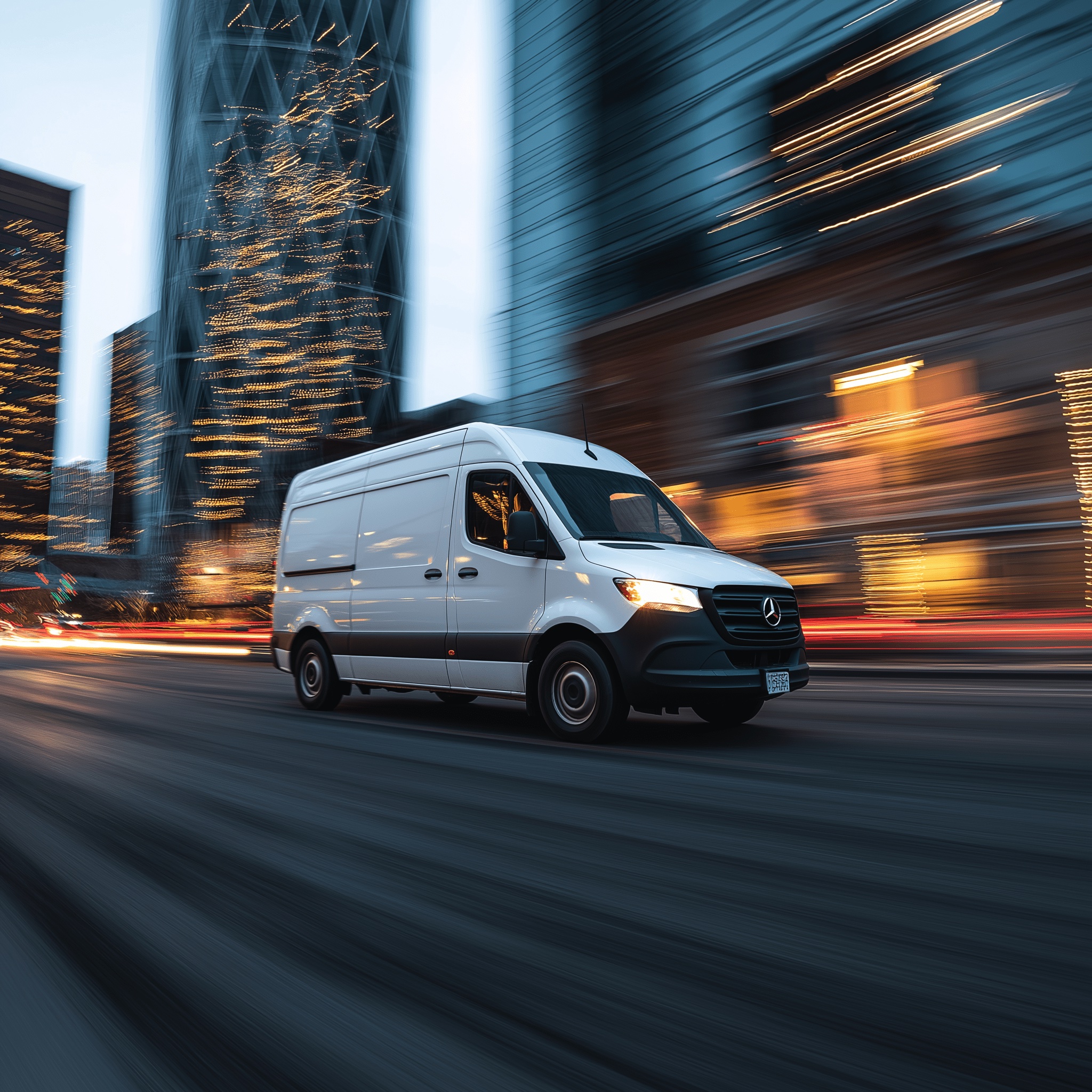 emergency fleet repair van speeding to fleet yard in calgary