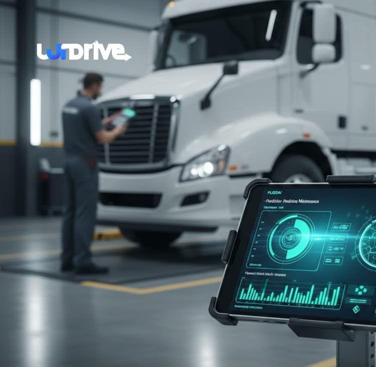 AI-powered fleet maintenance dashboard showcasing real-time vehicle diagnostics and performance metrics for informed purchasing decisions.