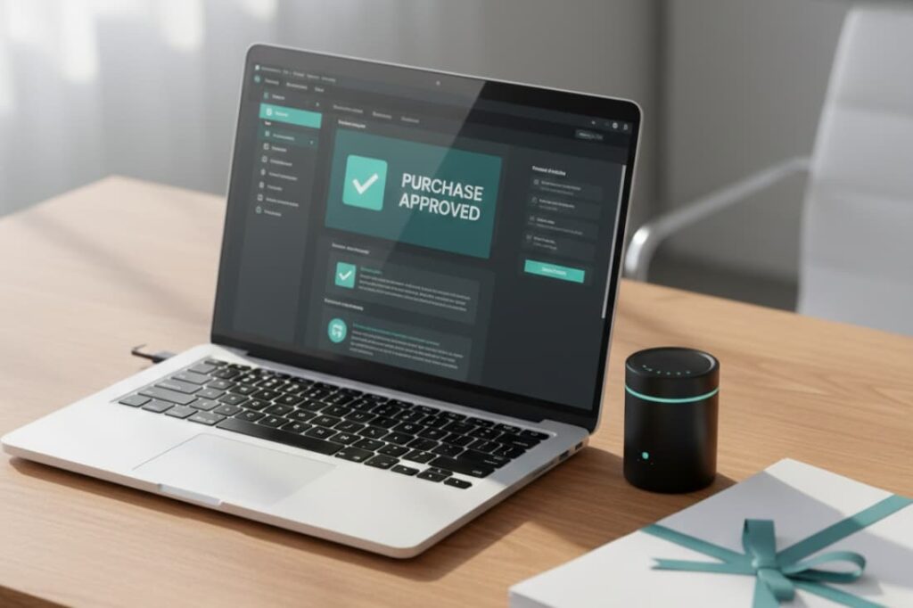 Desk display highlighting the synergy between smart sensor data and automated procurement workflows for efficient fleet operations.